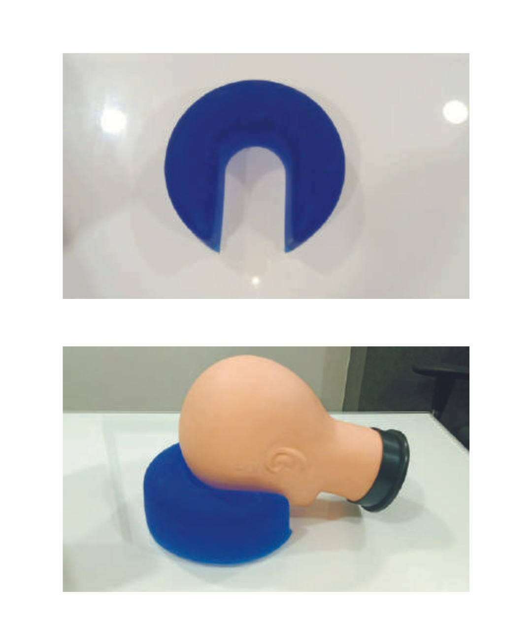 HEAD SUPPORT –HORSE SHOE OPEN BOTTOM- SILICON GEL PILLOW