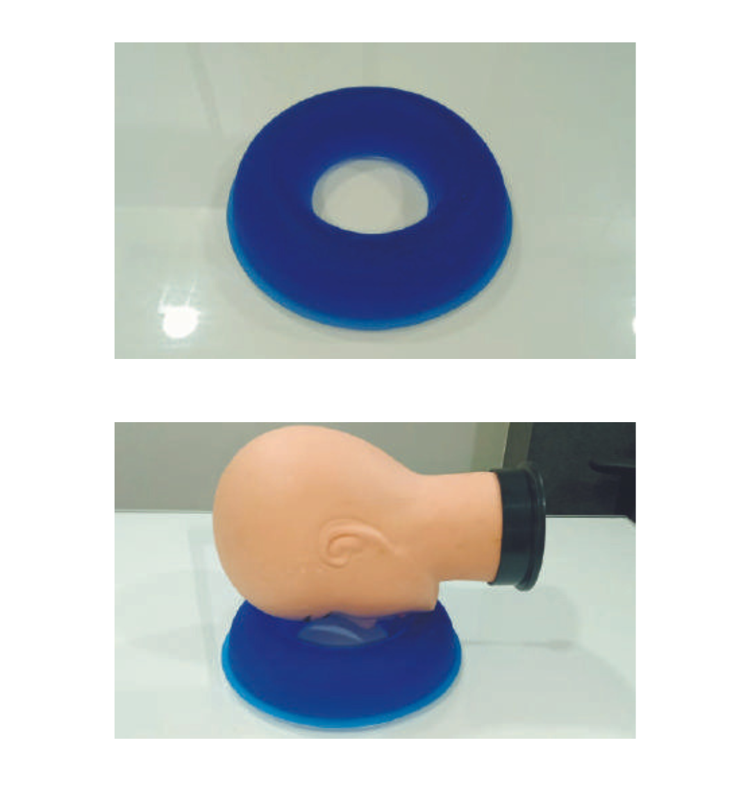 ROUND HEAD SUPPORT PILLOW -OPEN BOTTOM- SILICON GEL PILLOW